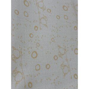 Cheap Talk by Yellow on Cream Connecting Threads Print Cotton Fabric 24" x 24"